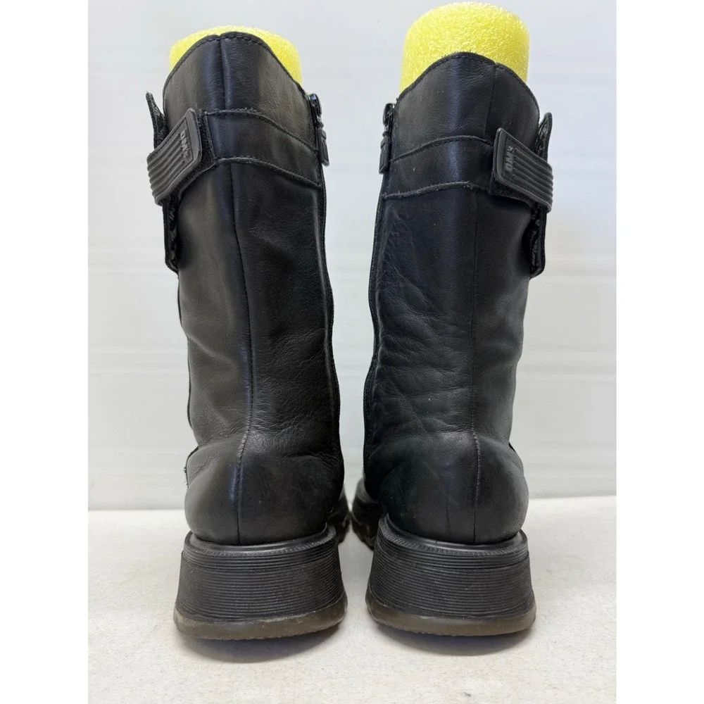 Vtg 90s Dr Martens 9788 Made England Biker Style Boots Black Leather UK 8 US 9